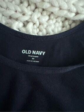 Old Navy Women's Navy Ribbed Crewneck Sweater